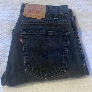 Vintage Levi’s straight leg black jeans